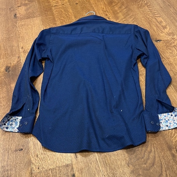 Robert Graham Boys Blue Button Down Shirt Size XL - Picture 2 of 4